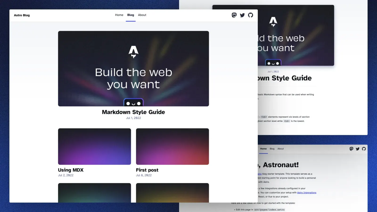 Astro Starter Kit: Blog